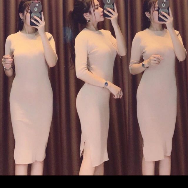 Váy body tay lửng