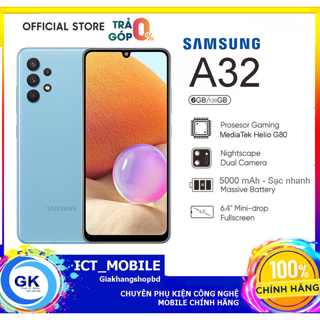[Nguyên Seal] Điện thoại Samsung Galaxy A32 6GB/128GB - Hàng Chính Hãng