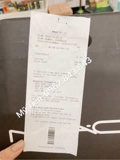 Tách set Mac ( có bill mua hàng Macys )