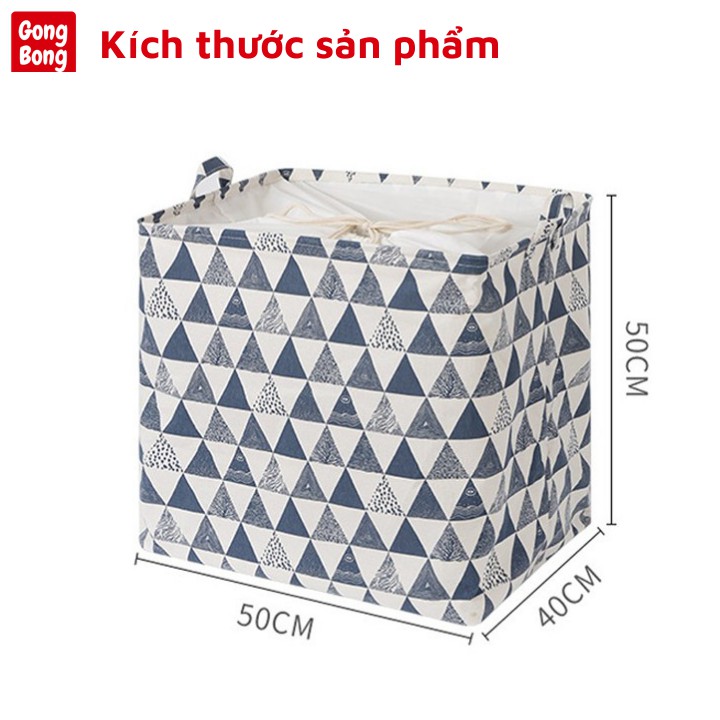 Túi đựng chăn màn quần áo đa năng vải canvas chống thấm nước phong cách vintage thể tích 100L