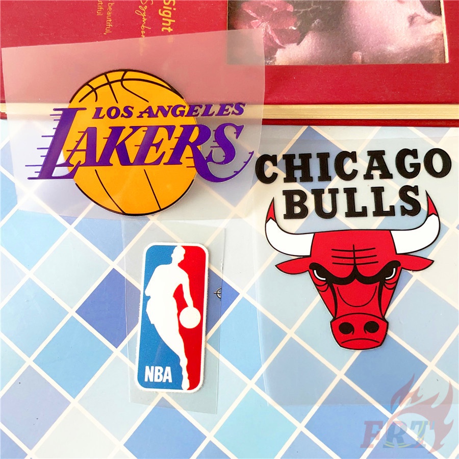 ◆ Nhãn Dán Vinyl Chuyển Nhiệt Nba - Chicago Bulls / Los Angeles Lakers ◆ 1 Sticker Dán Ủi Với Thiết Kế Đẹp Mắt