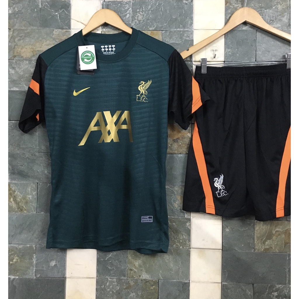 Bộ quần áo đá banh Liverpool training xanh két Hàng FEX thái cao cấp 2023-FLG