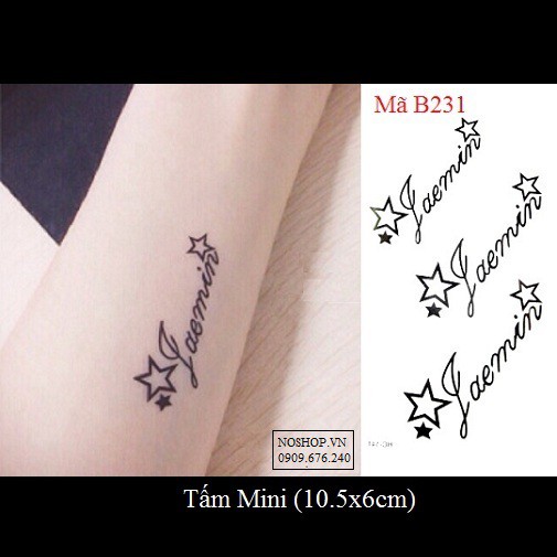 Hình xăm dán chữ B231