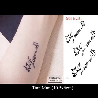 Hình xăm dán chữ B231