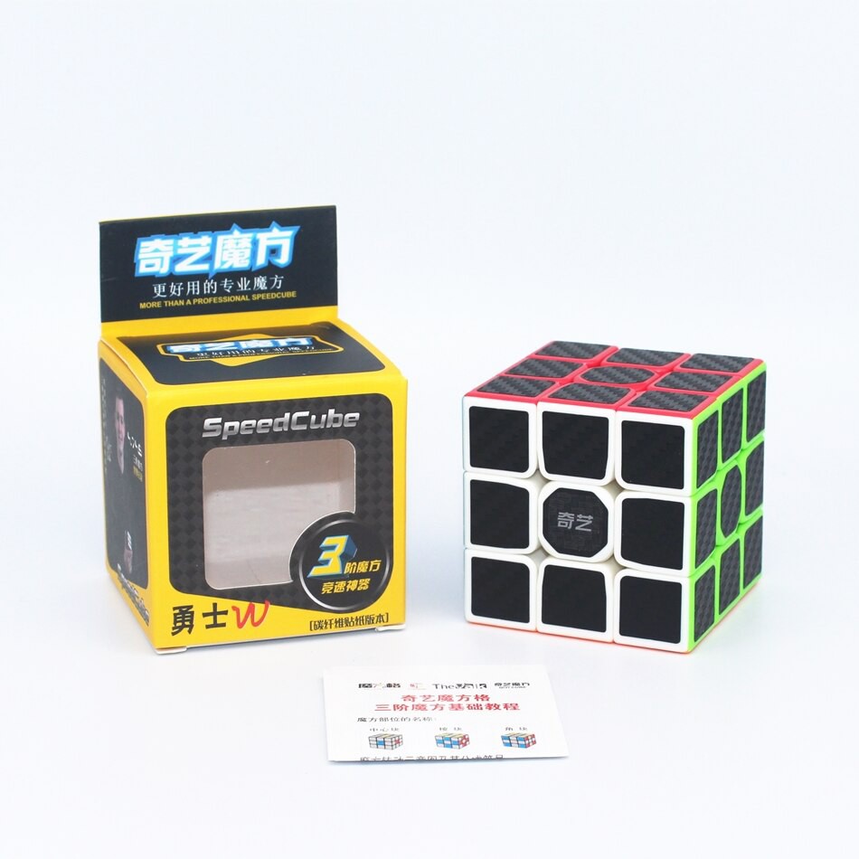 Rubik 3x3 Qiyi Carbon Fiber Rubik 3 tầng lập phương, đồ chơi phát triển trí tuệ IQ