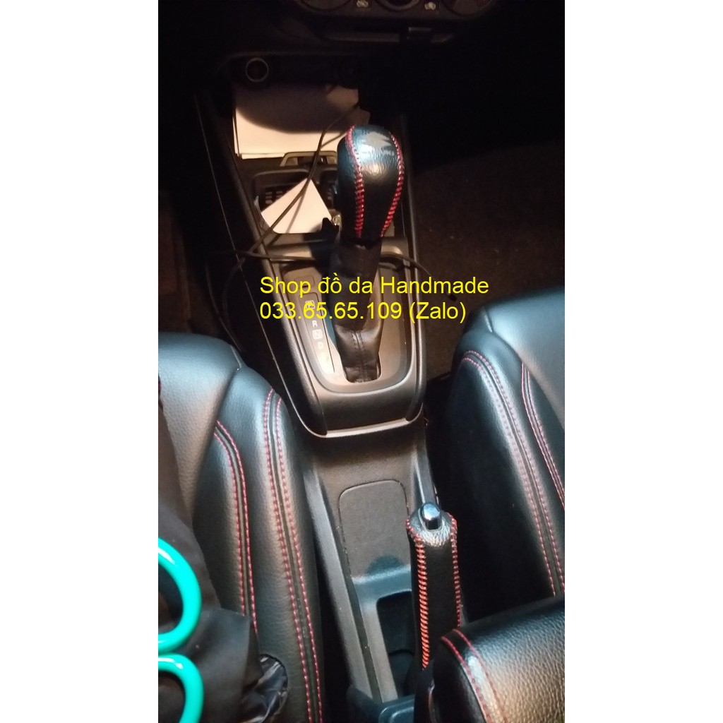 Bọc da cần số + phanh tay xe Suzuki Ertiga, swift  bằng da bò, bảo hành 12 tháng