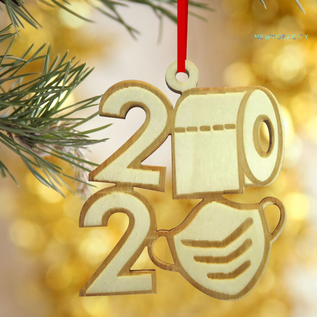 Phụ Kiện Treo Trang Trí Nhà Vệ Sinh Bằng Gỗ Họa Tiết Giáng Sinh 2020