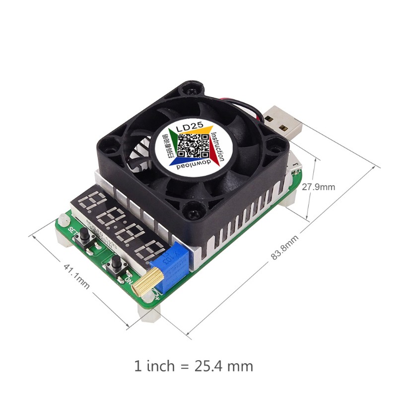 SEL♥RD LD25 Electronic Load Resistor USB Interface Discharge Battery Test 25W