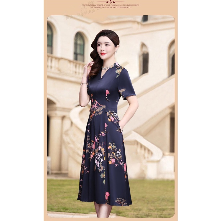 Đầm Suông Tuổi Trung Niên Kiểu Thời Trang Trung Niên Cho Người Mập Bigsize