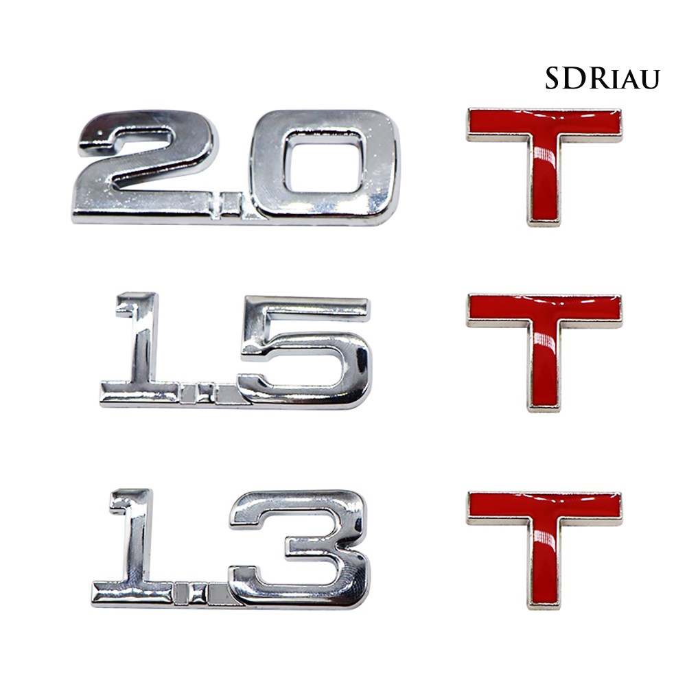 Miếng dán kim loại 3D trang trí ô tô 1.6 1.8 2.0 3.0 T nhiều mẫu tùy chọn