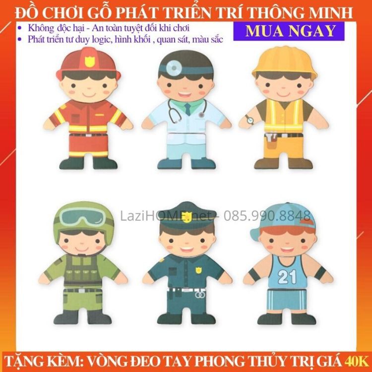 [MUA 1 ĐƯỢC 2] do choi tre em, đồ chơi trẻ em ghép hình GoryeoBaby - Tặng kèm vòng đeo tay phong thủy Lazi HOME