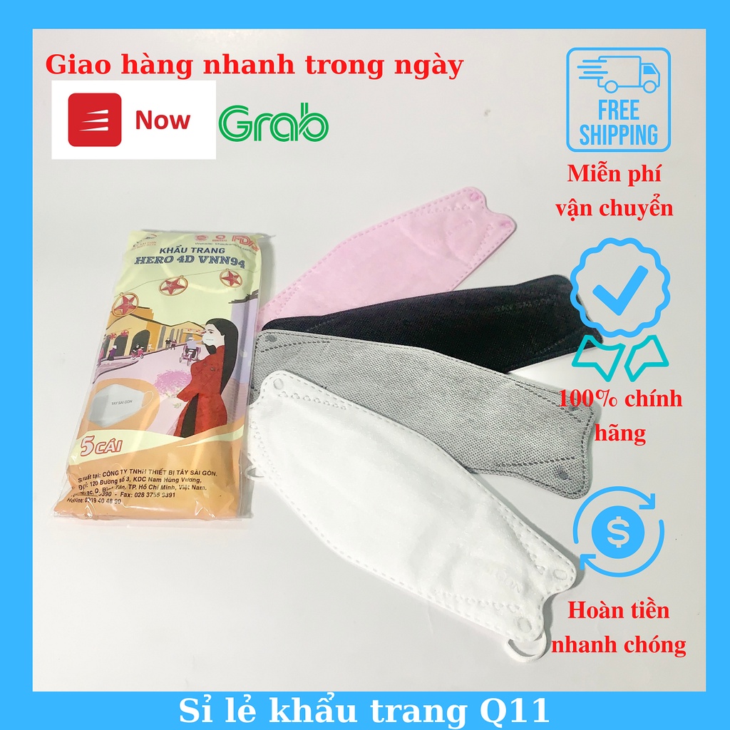 Khẩu trang KF94 Tây Sài Gòn 4 lớp kháng khuẩn hiệu quả với 4 lớp.