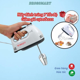 [NEW] Máy Đánh Trứng, Nhồi Bột, Tạo Bọt Cầm Tay 7 Tốc Độ Scarlett