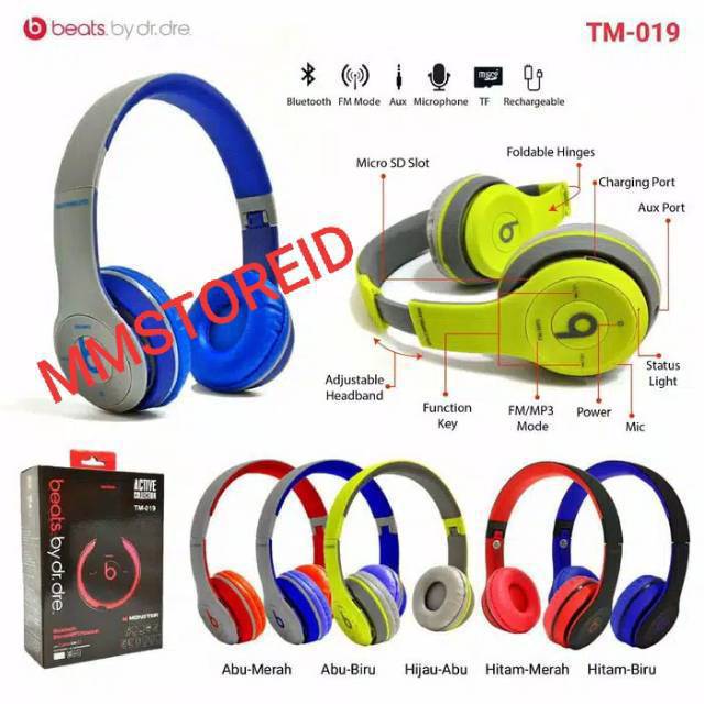 Tai Nghe Bluetooth Không Dây Bando Beat Tm - 019 + Aux / Beats By Dr Dre