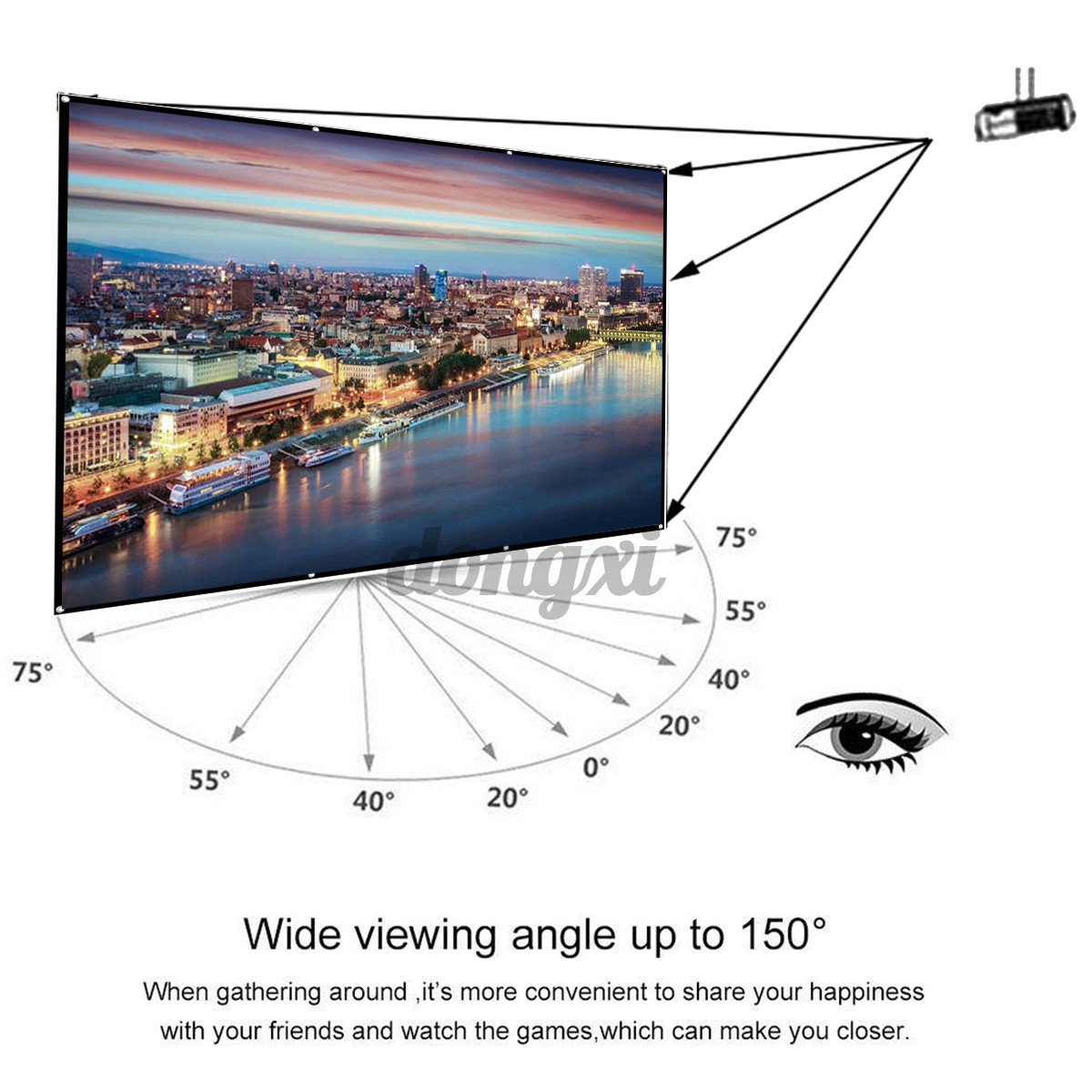 Màn Hình Máy Chiếu 120inch Tỉ Lệ 4: 3