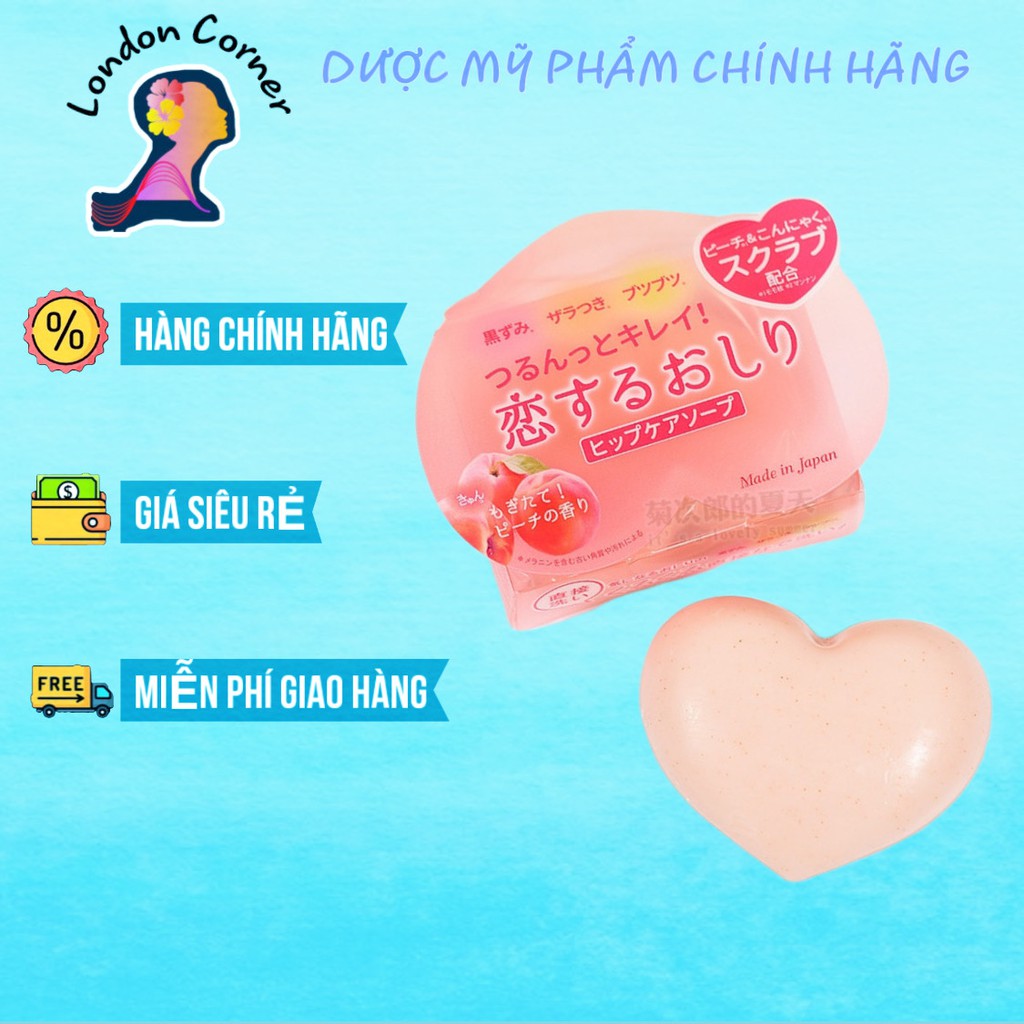 Xà phòng giảm thâm mông Pelican (trái đào), phân phối chính hãng - có tem phụ