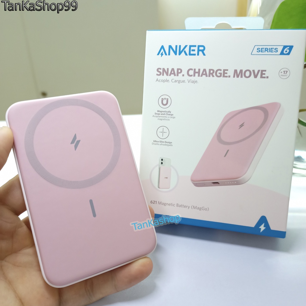 Pin Dự Phòng Anker Maggo 621 Magnetic A1610 5000mAh Hít Nam Châm Cho ip12 - ip14series