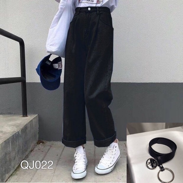 [Mã BMINC50 giảm 10% đơn 99K] Quần Jean nữ VN CLO ống rộng chất kaki - QJ022