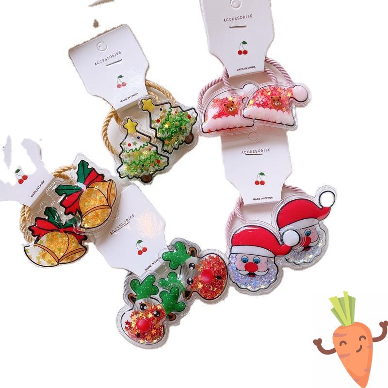 Dây buộc tóc giáng sinh phụ kiện Noel dễ thương cho bé gái CAROBY DBT03