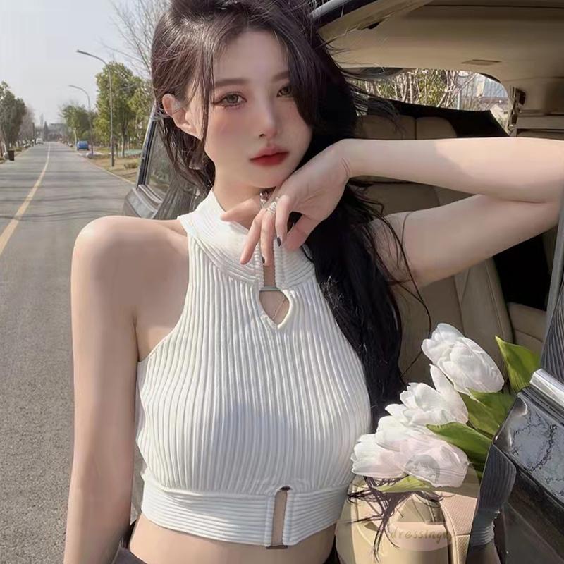 Áo Hai Dây Ghép Vải Cơ Bản Mùa Hè Cho Nữ