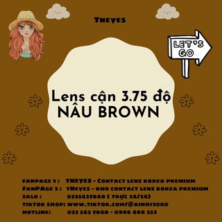 Kính áp tròng brown cận 3.75 độ tneyes