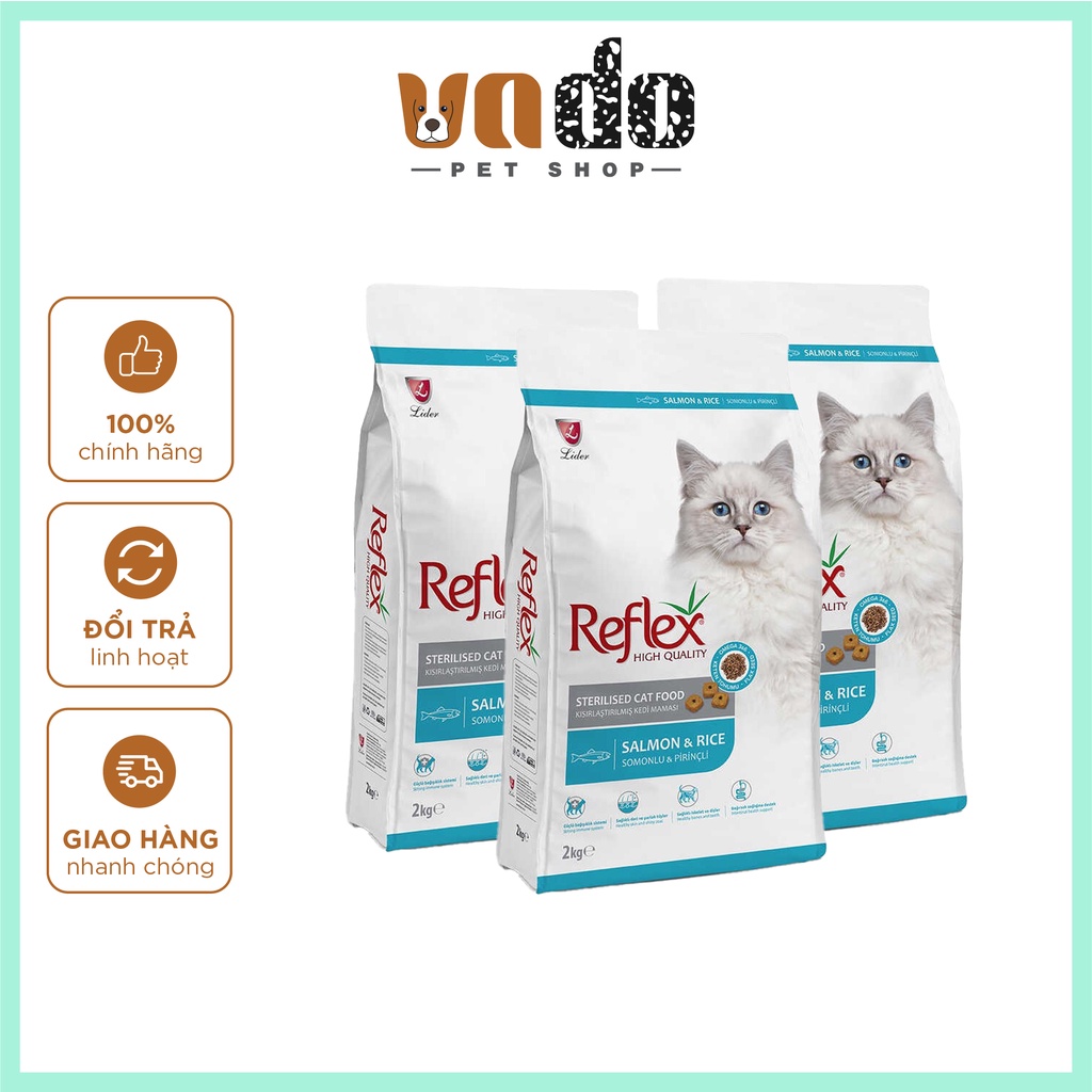 Hạt Reflex Sterilised Salmon - Thức ăn cho mèo túi 2kg