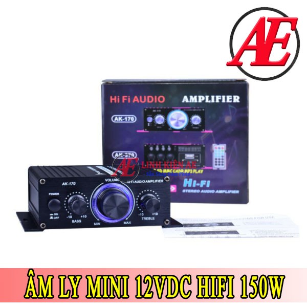 Âm Ly Mini 12VDC HiFi 150W