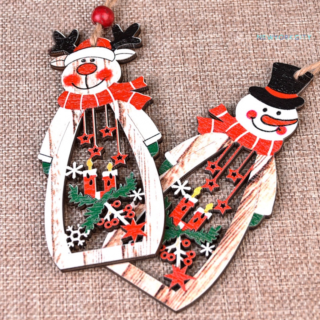 Nến Gỗ Họa Tiết Giáng Sinh Trang Trí Cây Thông