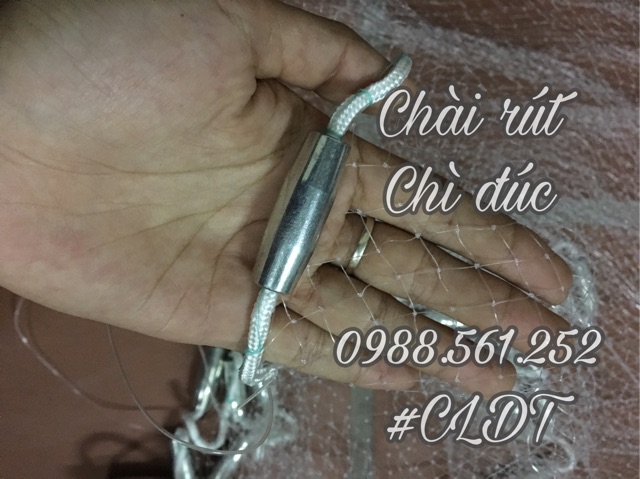 Sỉ 2 chài rút Thái Lan cước chân chì đúc 1.5m (combo 2)