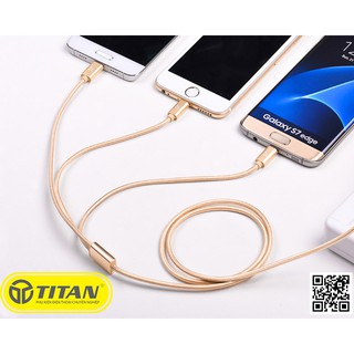 Cáp 3 Đầu Chân Lightning & Micro & TypeC HOCO - X2