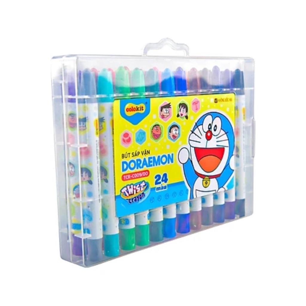 Bút sáp vặn 24 màu Thiên Long Colokit TCR-C009/DO  hàng có kiểm tra chất lượng và an toàn