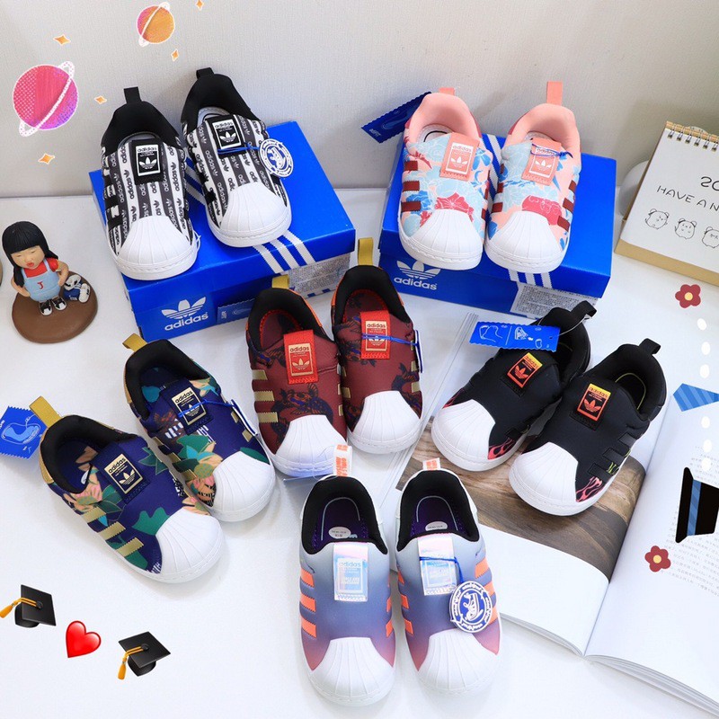 * Sẵn sàng Cổ * Adidas Với hộp mềm vỏ giày mùa hè Boy Và Girl Và Thoải mái Chống Trượt Kids Shoes giày nam giày nữ giày bé con unisex trẻ em gốc lưới thở dễ mặc cho 3,4,5,6,7,8,9years cũ đáy chống trượt mềm