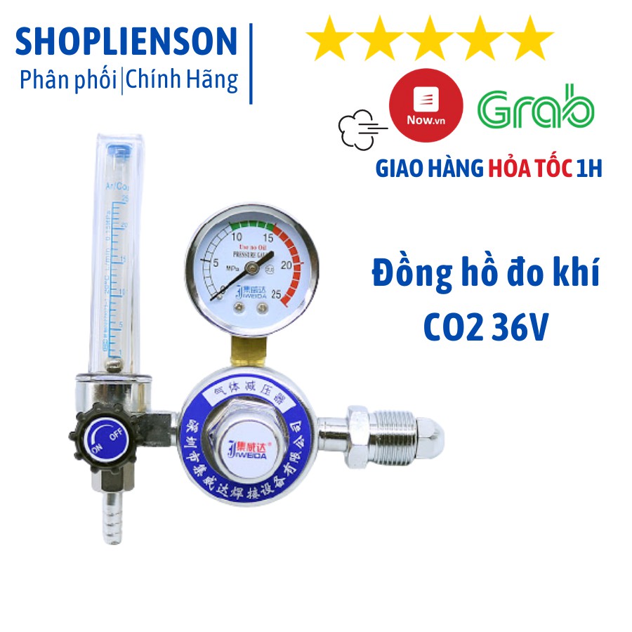 Đồng hồ đo khí CO2 36V hàn MIG/MAG - Cơ Khí Liên Sơn