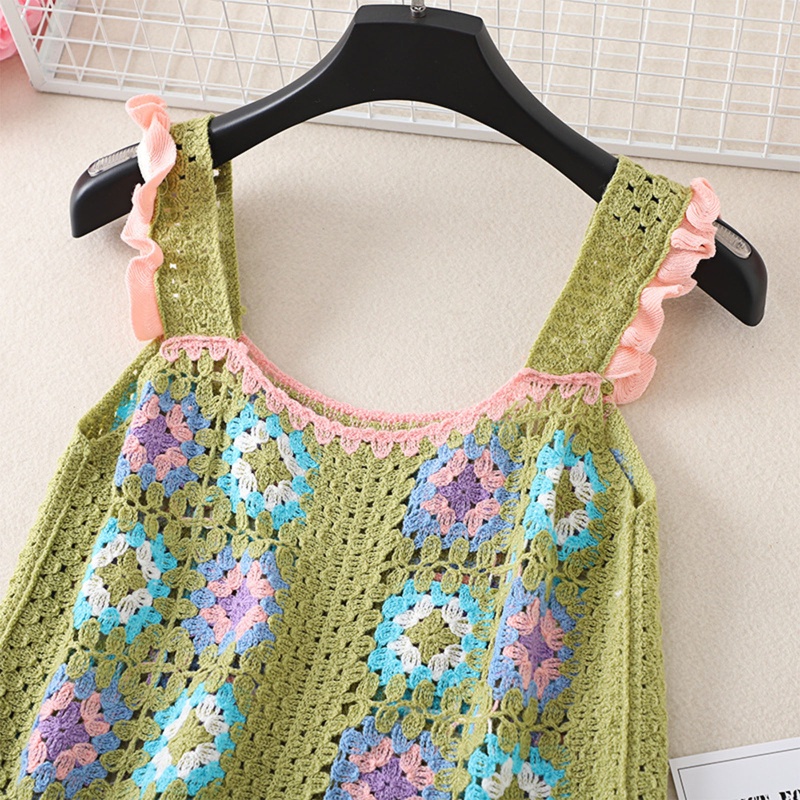 Brroa Áo Crop Top Cotton Không Tay Thêu Hoa Phong Cách Pháp Thời Trang Mùa Hè Ngọt Ngào Dành Cho Nữ