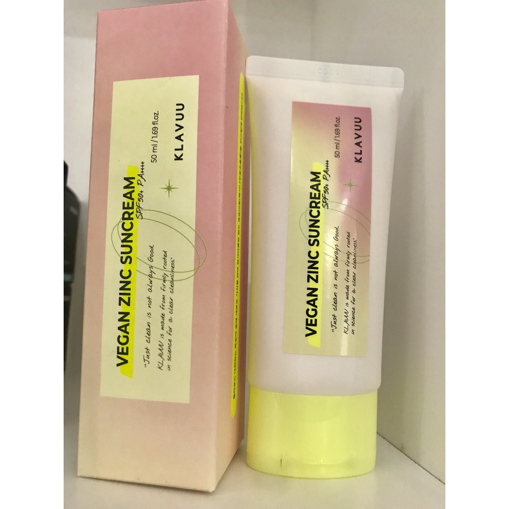 Kem chống nắng cấp ẩm dịu nhẹ KLAVUU Vegan Zinc Suncream SPF 50+ PA++++ / 50ml