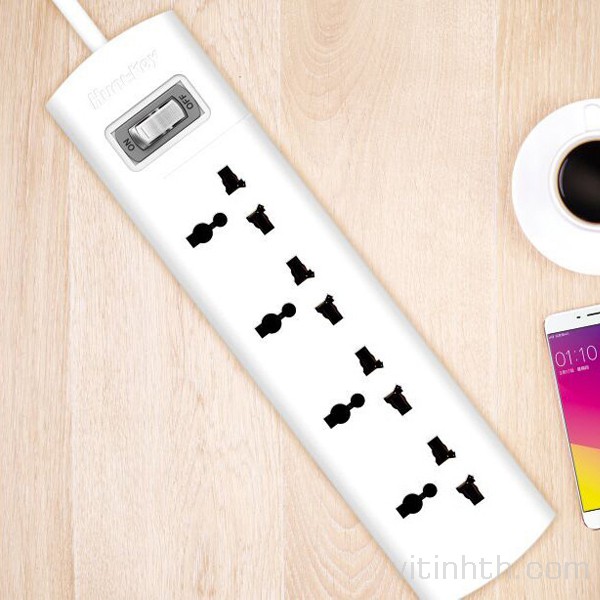 Ổ Cắm Điện Huntkey SZM401 Power Strip dài 1.5m - Chính hãng -vitinhth