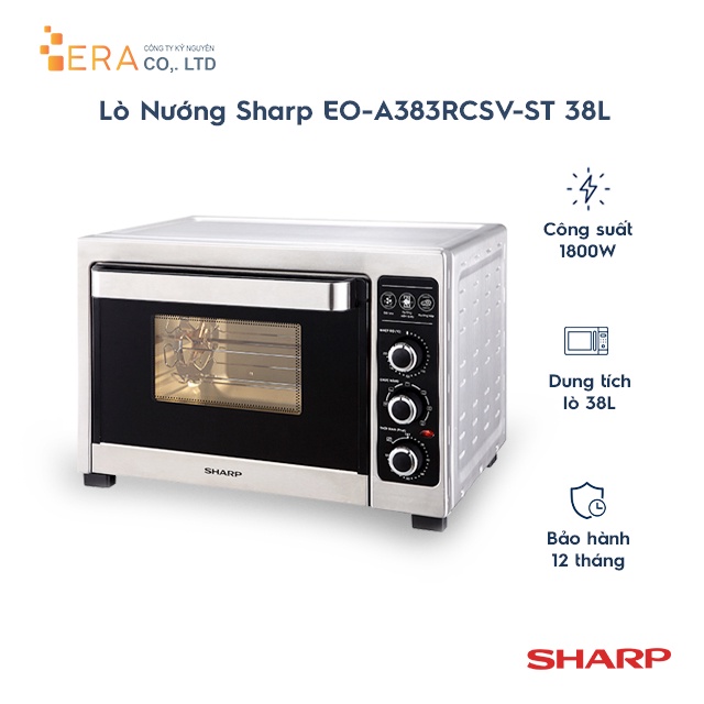 [Mã ELHADEV giảm 4% đơn 300K] Lò Nướng Sharp EO-A383RCSV-ST 38L