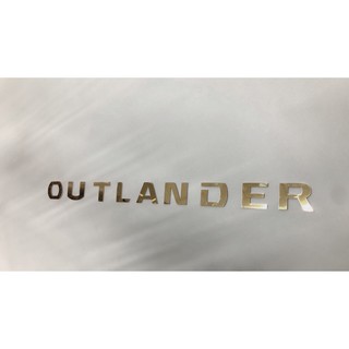 Chữ Outlander chuẩn inox vàng gương