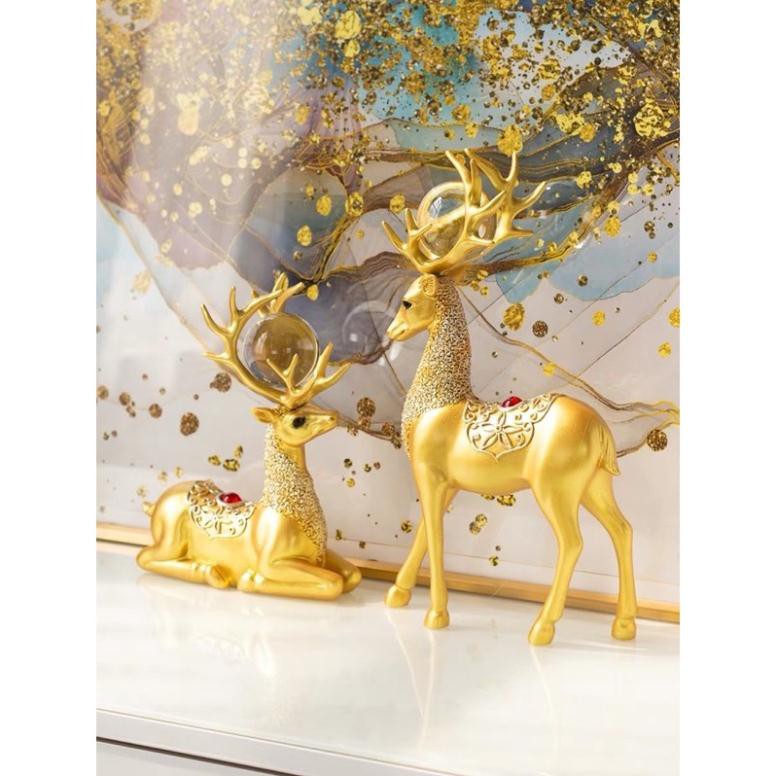 Đôi Hươu Vàng Tài Lộc (32cm*20cm) | BigBuy360 - bigbuy360.vn