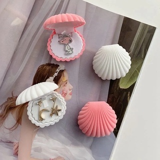 Hộp Đựng Trang Sức Hình Vỏ Sò Hộp Đựng Bông Tai Hộp Đựng Vòng Cổ Nhẫn Trang Sức (MÀU NGẪU NHIÊN)
