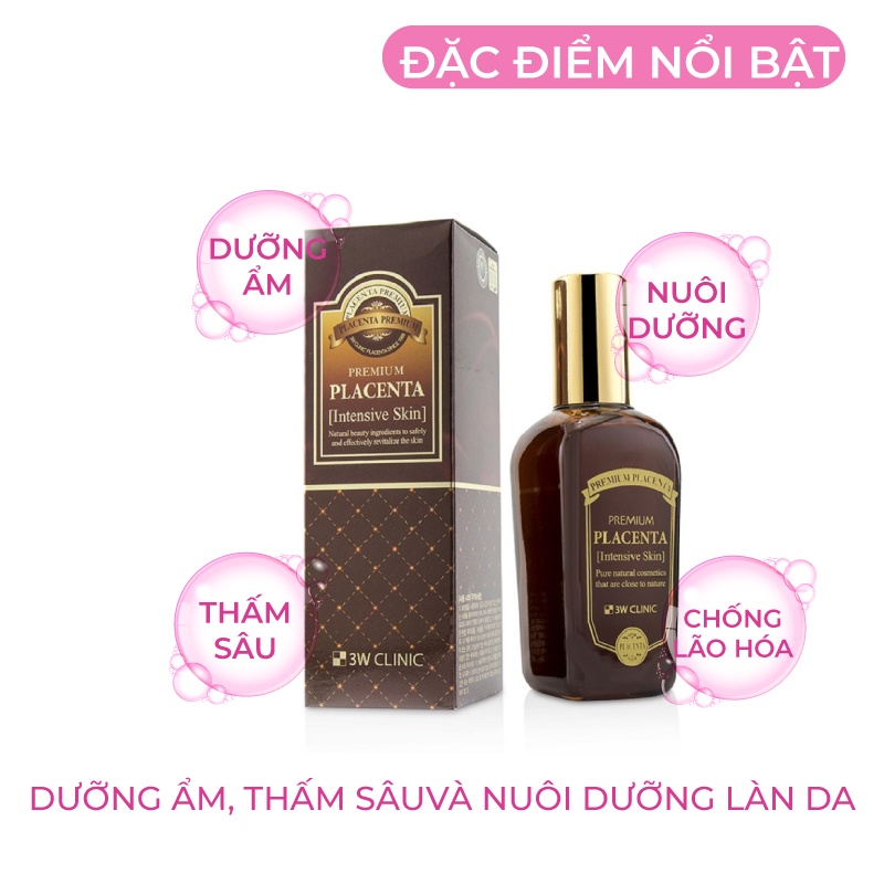 Serum trắng da dưỡng ẩm chống lão hóa trắng da tinh chất nhau thai cừu 3W Clinic Hàn Quốc 145ml