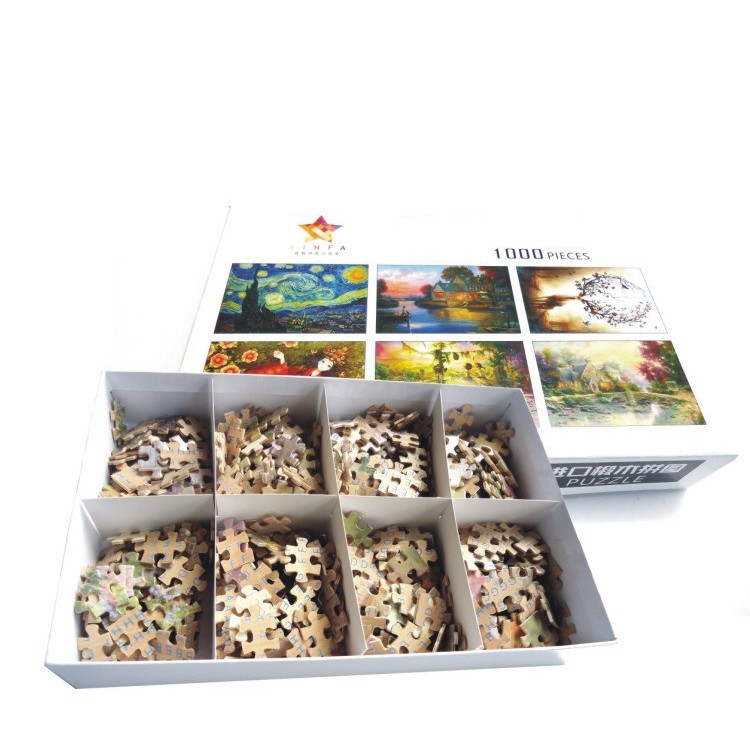 Tranh Ghép Hình 1000 Mảnh Gỗ Có Kèm Keo Gắn KT 75x50/ Jigsaw Puzzle 1000 Pcs 10-048