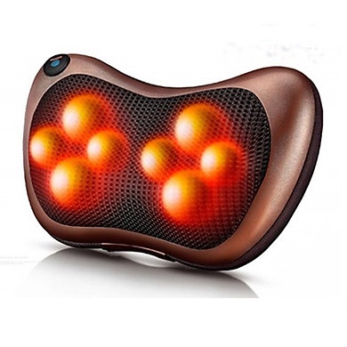 Gối Massage Cổ Vai Gáy – Máy Massage Hồng Ngoại 8 Bi - BH 12 Tháng