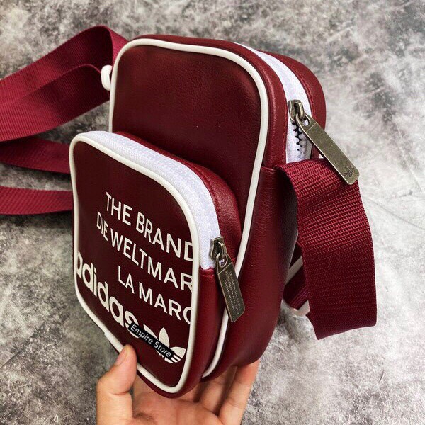 Túi đeo chéo Adi.das Mini Bag - Burgundy XUẤT DƯ FULL TEM TAG