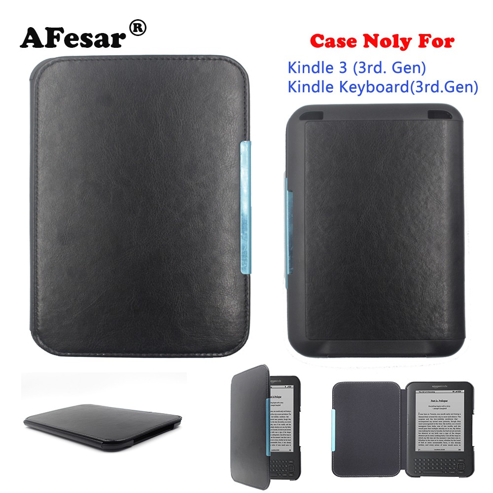 Flip Book cover Case cho Kindle 3 thế hệ thứ 3 Ebook leather pocket Case từ tính đóng cửa Bàn phím K