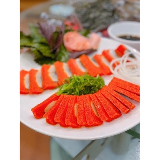 CÁ TRÍCH ÉP TRỨNG + SÒ ĐỎ NHẬT ĂN SASHIMI