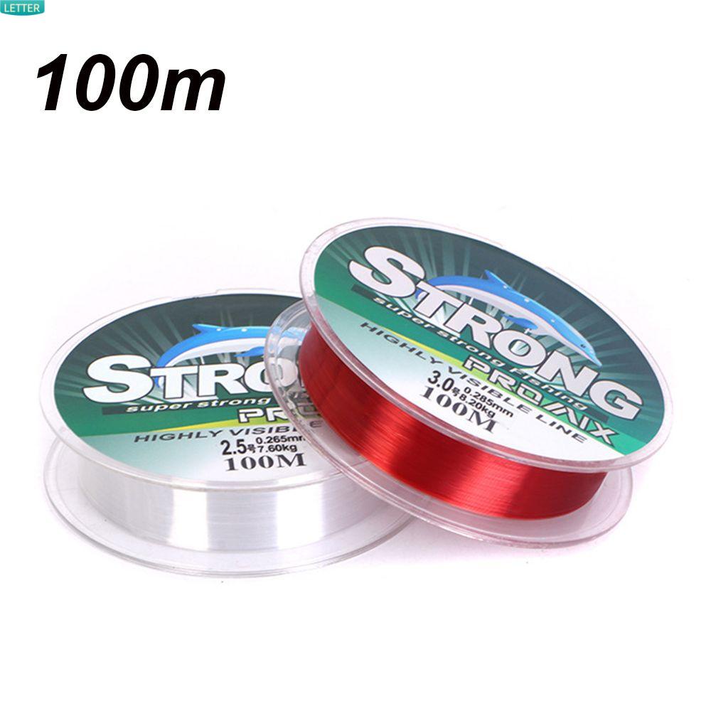 LETTER High Tensile Fluoro Carbon Strong Rope Cord Polyester Bait Fishing Line Nylon Monofilament Angling Invisible Wire Elastic Thread Spool/Multicolor