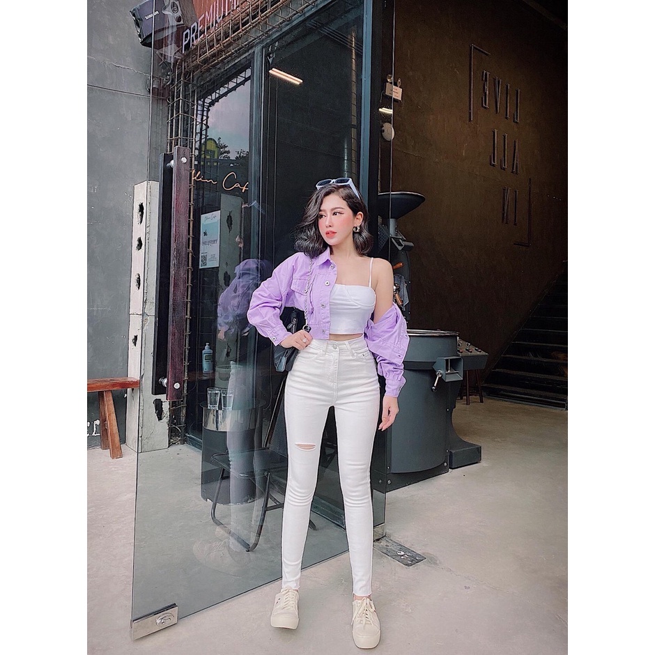 Áo khoác kaki jean nữ cao cấp, chất liệu kaki co giãn 4 chiều (ảnh thật shop tự chụp) thời trang DIỄM NHI SHOP KK3