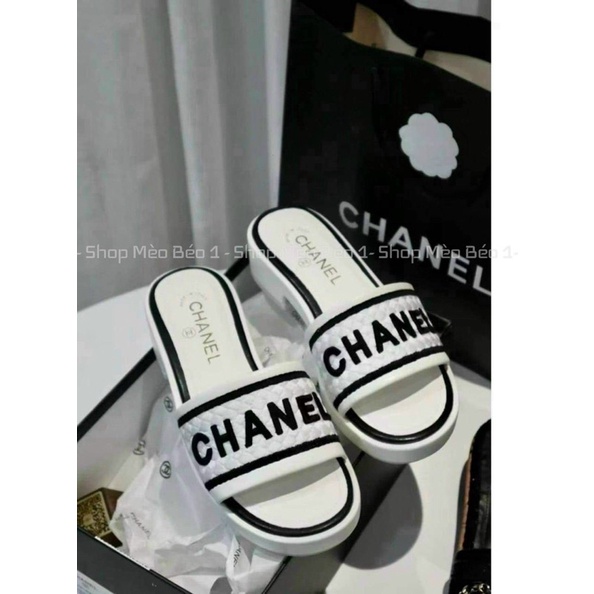 Dép cn quai chữ ngang kẻ viền fullbox