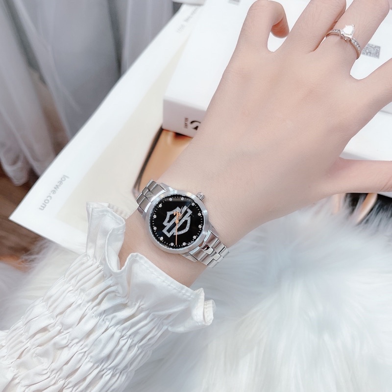 (Hàng nhập Mỹ) Đồng hồ nữ size 30mm Bulova Harley Davidson kim loại hàng hiếm độc lạ